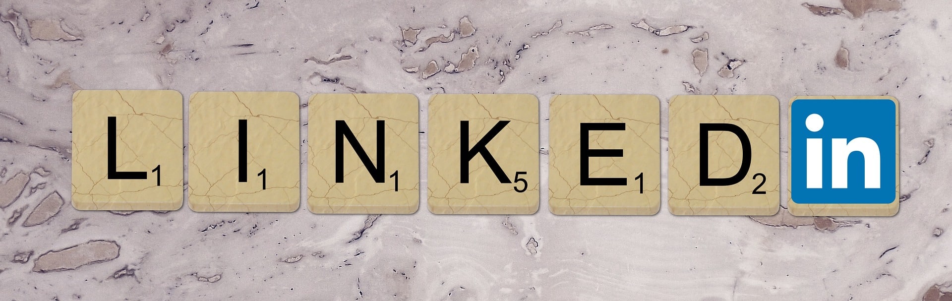 LinkedIn spelled out using scrabble tiles